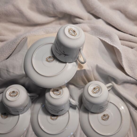 Castlecourt Fine China Wheat Spray Japan Cup & Saucer Set Of 4 - Picture 10 of 11